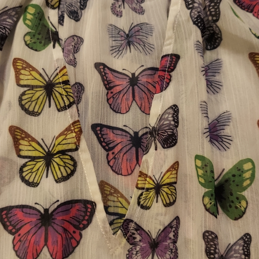 L'Agence Marcella Crepe Womens Bodysuit Butterfly Summer NWOT Size S See Pics. - Picture 7 of 9